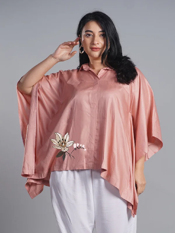 Blush Kaftan Top - Calalily Relaxed Women's Beachy
