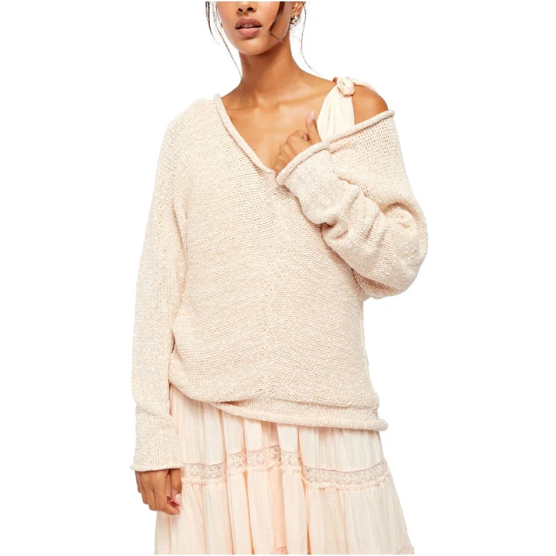 Free People Womens Bright Lights Pullover Sweater, Off-White, X-Small Cool Women's Distressed Free People Womens Bright Lights Pullover Sweater, Off-White, X-Small Cool Women's Distressed