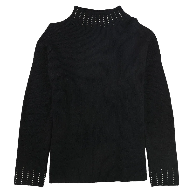 Alfani Womens Embellished High Neck Pullover Sweater, Black, XX-Large Hip Women's Urban Alfani Womens Embellished High Neck Pullover Sweater, Black, XX-Large Hip Women's Urban