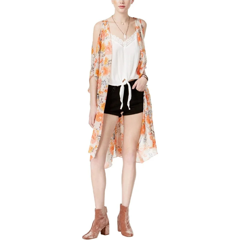 American Rag Womens Cold Shoulder Kimono Sweater, Orange, Medium Casual Women's Loose - fitting American Rag Womens Cold Shoulder Kimono Sweater, Orange, Medium Casual Women's Loose - fitting