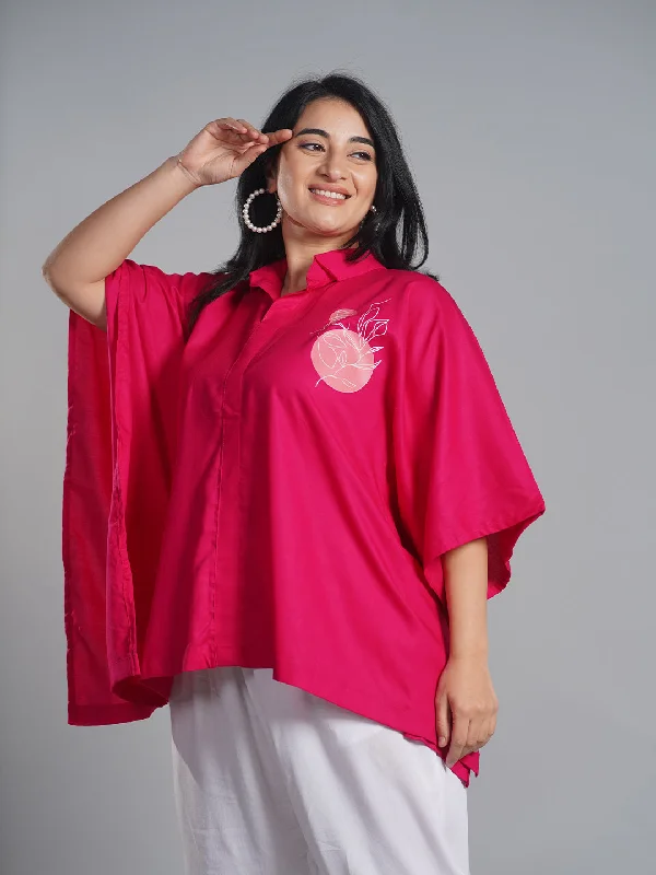 Magenta Kaftan Top - Linearta Feminine Women's Style 