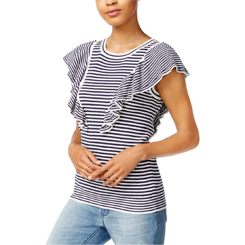 Maison Jules Womens Striped Knit Sweater Casual Women's Japanese 