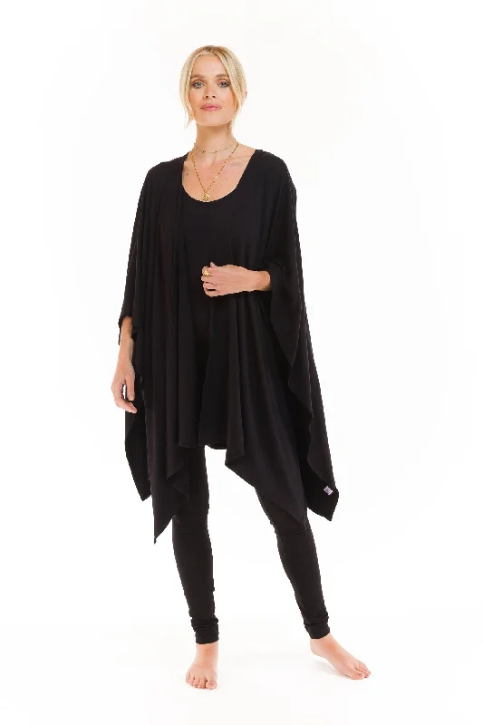 BAMBOO WRAP TOP BLACK Dynamic Women's High - energy