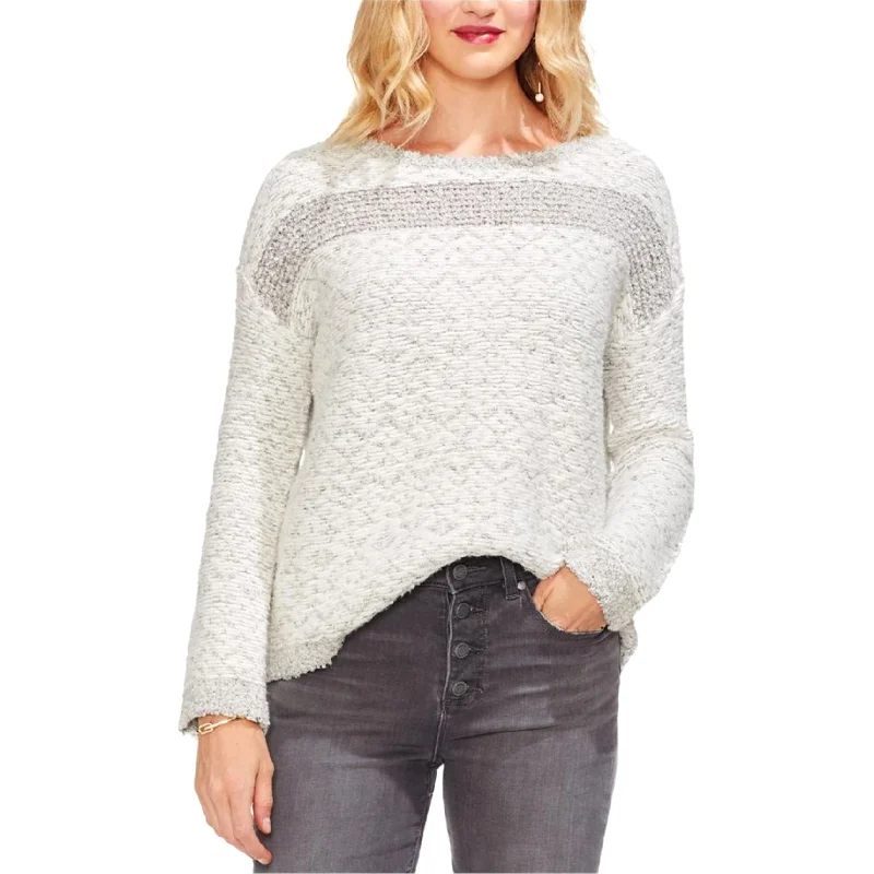 Vince Camuto Womens Long Sleeve Pullover Sweater, White, Large Contemporary 