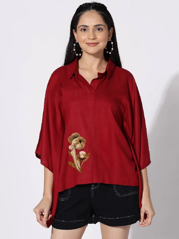 Maroon Kaftan Top - Rustic Garden Business