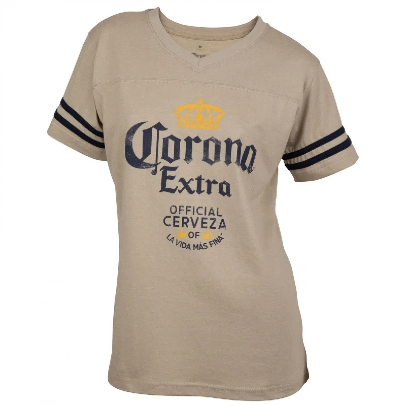 Corona Extra Official Cerveza Womens Football TShirt Bold Women's Statement